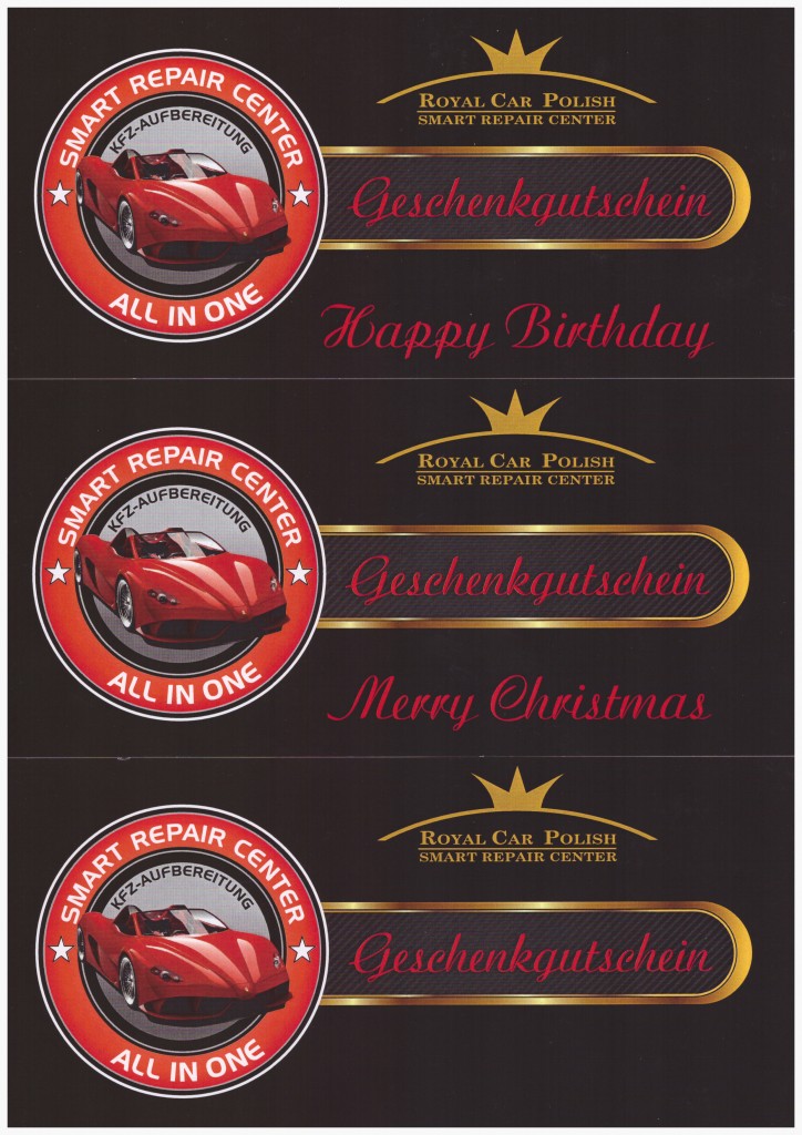 Geschenkgutschein München Autoaufbereitung